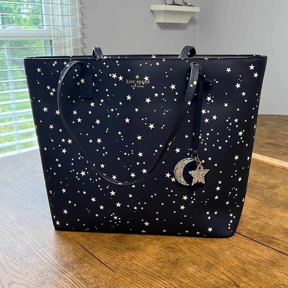 Kate Spade Grecia Kearny Street Navy Multi Constellation Star Tote. NWOT